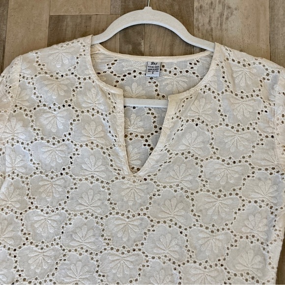 RAJ EMBROIDERED LACE TUNIC MINI DRESS COVERUP - Picture 5 of 10